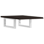 Basin Shelf Wall Mounted Steel and Solid Wood Oak 3302576