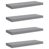 Floating Wall Shelves 4 pcs Grey 60x23.5x3.8 cm MDF 323855