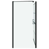Bath Shower Screen Black and Transparent 116 x 68 x 128 cm 42018555