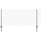 Welded Wire Fence 10 x 1 m PVC-Coated Steel Grey Mesh 3336057