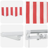 Retractable Awning Red and White 500 x 350 cm 3331494