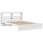 Bed Frame with Headboard without Mattress White 150x200 cm King Size 3305998