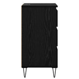 Sideboard Black Oak 40 x 35 x 70 cm Engineered Wood and Iron 881707