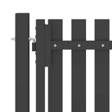Garden Fence Gate Steel 100x200 cm Anthracite 146332