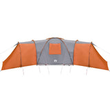 Family Tent Dome 12-Person Grey and Orange Waterproof 94348