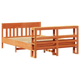 Bed Frame without Mattress Wax Brown 120x200 cm Solid Wood Pine 3306269