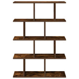 Wall Cube Shelf 12 Compartments Smoked Oak Engineered Wood 860017