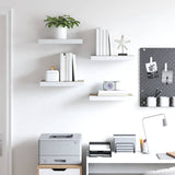 Floating Wall Shelves 4 pcs Oak and White 50x23.5x3.8 cm MDF 326575