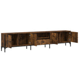 TV Cabinet with Drawer Smoked Oak 200x25x44 cm Engineered Wood 838990