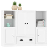Highboards 3 pcs White Engineered Wood 3185319