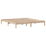 Bookcase Bed without Mattress 180x200 cm Super King Solid Wood Pine 3321546