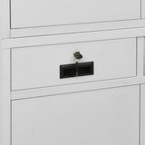 Office Cabinet Light Grey 90x40x180 cm Steel 336418