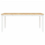 ZNTS Dining Table Corona White 180x90x75 cm Solid Wood Pine 4005722