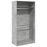 Wardrobe Concrete Grey 100x50x200 cm Engineered Wood 3307804