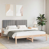 Bed Frame with Upholstered Headboard Light Grey 150 x 200 cm 878039