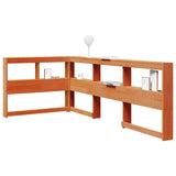 Bookcase Headboard L-Shaped Wax Brown 90 cm Solid Wood Pine 859276