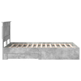 Bed Frame with Drawer with Headboard Manual Engineered Wood 3410329