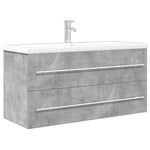 ZNTS 2 Piece Bathroom Furniture Set Concrete Grey Engineered Wood 3324963