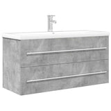 2 Piece Bathroom Furniture Set Concrete Grey Engineered Wood 3324963