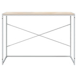 Computer Desk White and Oak 110x60x70 cm Engineered Wood 30210