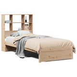 Bookcase Bed without Mattress 90x200cm Solid Wood Pine 3322387