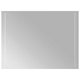 LED Bathroom Mirror Transparent 60 x 80 cm Tempered Glass 42045780