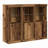 LED Sideboard 3 pcs Old Wood 123 x 37 x 100 cm Engineered Wood 3333117