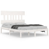 Bed Frame without Mattress White 160x200 cm Solid Wood 3104749