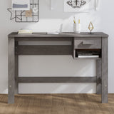Desk HAMAR Light Grey 110x40x75 cm Solid Wood Pine 340459