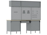 Work Cabinet Set with Drawer with Storage Manual 8 pcs Black 3321462