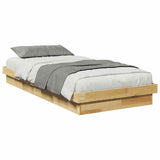Bed Frame Without Mattress 80x200 cm Solid Oak Wood 859339