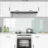 Kitchen Backsplash 2 pcs White 90 x 60 cm Tempered Glass 3415526