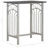 3 Piece Bar Set Wood and Steel Black 284396