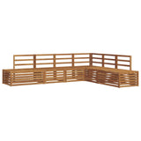 Outdoor Sofa Set Natural 273 x 213.5 x 73 cm Solid Acacia Wood 3375449