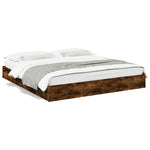Bed Frame with Drawers without Mattress Smoked Oak 180x200 cm Super King 3280640