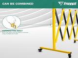 Metal Expandable Barricade, 11 Feet Retractable Fence Outdoor, Mobile Safety Barrier Gate, Easily 26680338