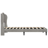 Bed Frame with Headboard Light Grey 90 x 190 cm Velvet 42027947