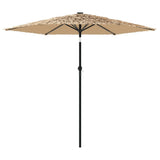 Garden Parasol with Steel Pole Brown 223x223x213 cm 4005097