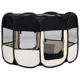 171007 Foldable Dog Playpen with Carrying Bag Black 125x125x61 cm