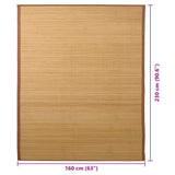 245823 Rug Bamboo 160x230 cm Brown