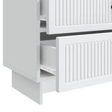 Bedside Cabinet White 62 x 34.5 x 47.5 cm Engineered Wood 893855