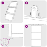 Sliding Door Black 102.5x205 cm Tempered Glass and Aluminium 155203
