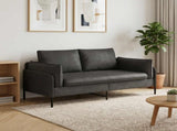 2-Seater Sofa Black 188 x 81 x 89 cm Faux Leather 42048625