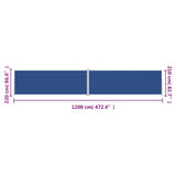 Retractable Side Awning Blue 220x1200 cm 318088