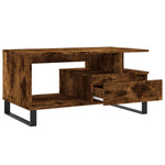 ZNTS Coffee Table Smoked Oak 90x49x45 cm Engineered Wood 831033