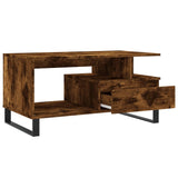 ZNTS Coffee Table Smoked Oak 90x49x45 cm Engineered Wood 831033