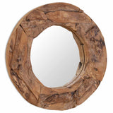 Decorative Mirror Teak 60 cm Round 244560