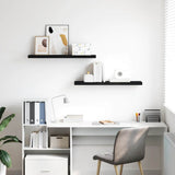 Floating Wall Shelves 2 pcs Black 90x23.5x3.8 cm MDF 323839