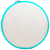 Inflatable Gymnastic Mat with Pump 100x100x20 cm PVC Green 92711
