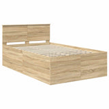 Bed Frame Sonoma Oak 120 x 200 cm Engineered Wood 3408601